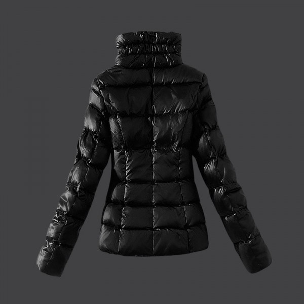 Moncler Donna pro Giù cappotto Nero Presa M1051